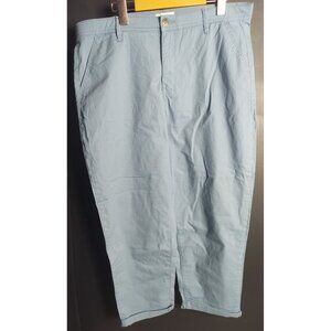 Kensie Women’s Mid Rise Chino Trousers Size 14 Casual Cotton Pants